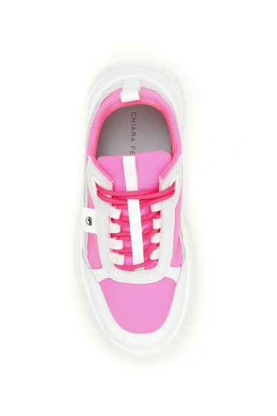 Shop Chiara Ferragni Platform Sneakers In Pink Fluo