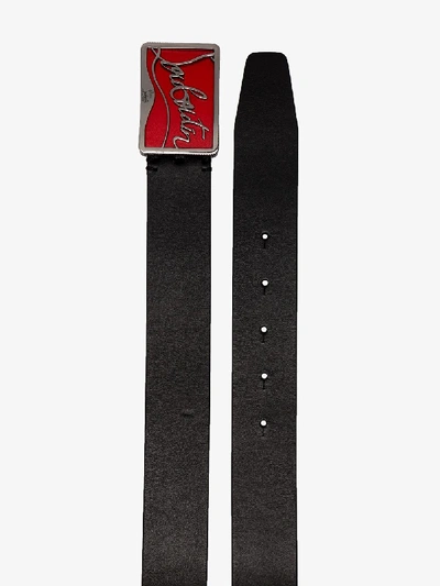 Men's Ricky Logo Plaqué Leather Belt
