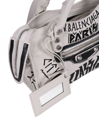 Shop Balenciaga Classic City Bag Mini In White