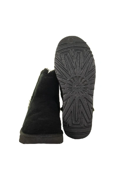 Shop Ugg Classic Fluff Mini Black Boots