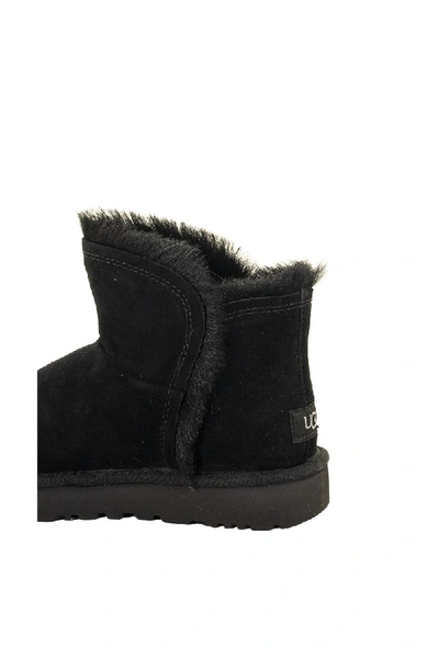 Shop Ugg Classic Fluff Mini Black Boots