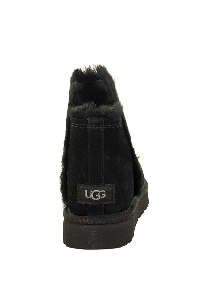 Shop Ugg Classic Fluff Mini Black Boots