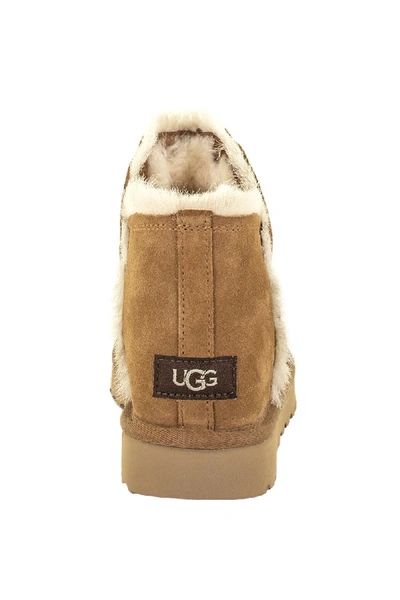 Shop Ugg Classic Fluff Mini Chestnut Boots