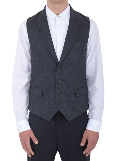 Shop Brunello Cucinelli Classic Waistcoat In Grey