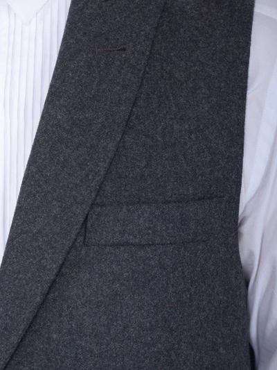 Shop Brunello Cucinelli Classic Waistcoat In Grey