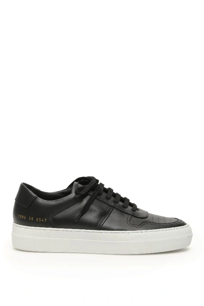 Shop Common Projects Bball Low Super Sole Sneakers In Black White