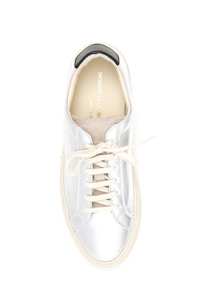 Shop Common Projects Retro Low Special Edition Sneakers In Silver Black