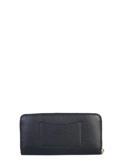 Shop Michael Michael Kors Continental Jet Set Wallet In Black