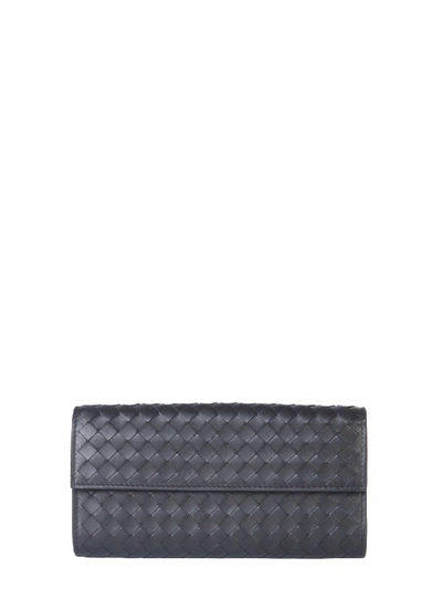 Shop Bottega Veneta Continental Wallet In Black