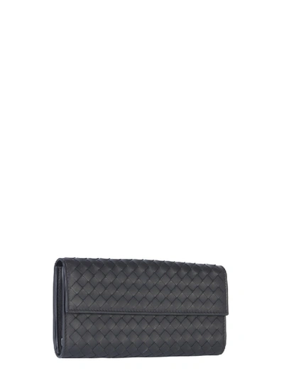 Shop Bottega Veneta Continental Wallet In Black