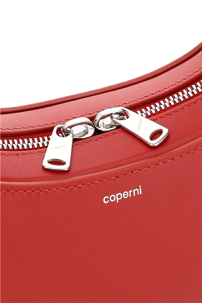 Shop Coperni Swipe Baguette Bag In Bright Red