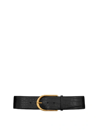 Shop Saint Laurent Corset Belt In Black