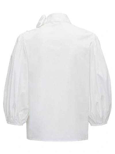 Shop Red Valentino Cotton Poplin Shirt In White