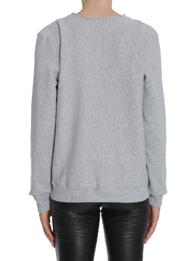 Shop Saint Laurent Cotton Sweatshirt In Grey