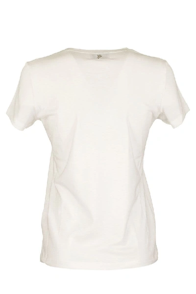 Shop Dondup Cotton T-shirt With Embroidery In White