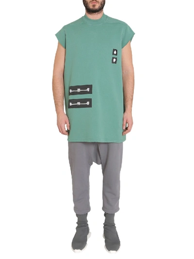 Shop Rick Owens Drkshdw Cotton Top In Green