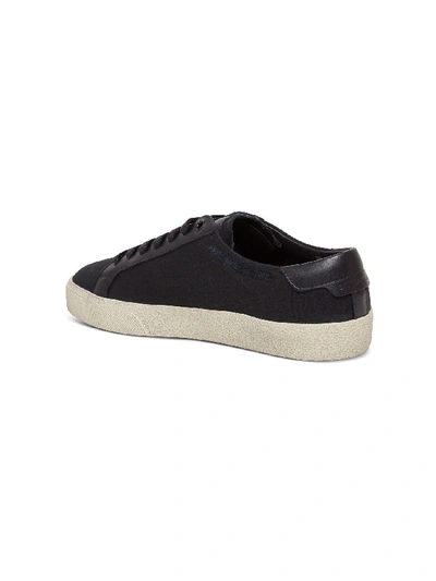 Shop Saint Laurent Court Classic Canvas Sneakers In Black