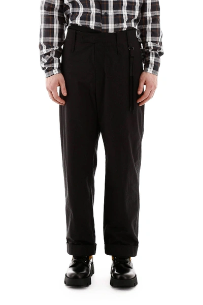 Shop Craig Green Wide Leg Pants In Black