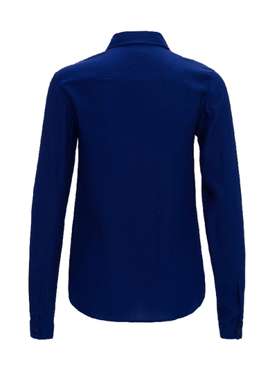 Shop M Missoni Crepe De Chine Shirt In Blu