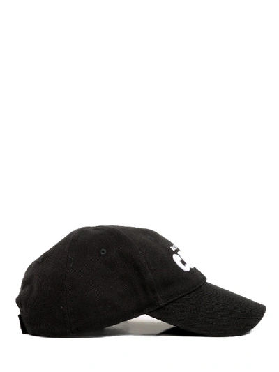 Shop Balenciaga Crew Baseball Cap In Black