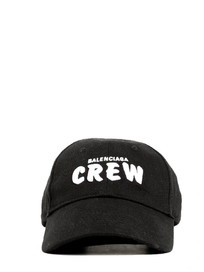 Shop Balenciaga Crew Baseball Cap In Black