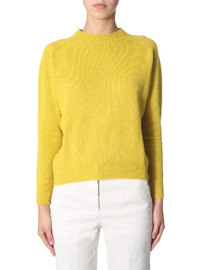 Shop Aspesi Crew Neck Sweater In Yellow