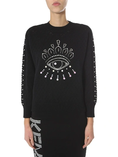 Shop Kenzo Crew Neck Sweater In Black