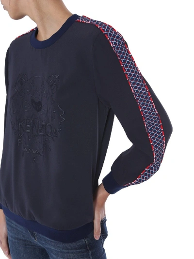 Shop Kenzo Crew Neck Sweater In Blue