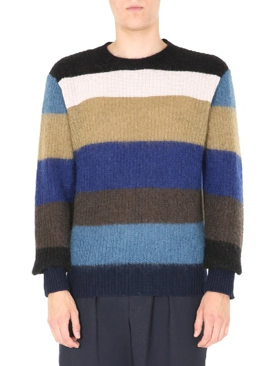 Shop Marni Crew Neck Sweater In Multicolour