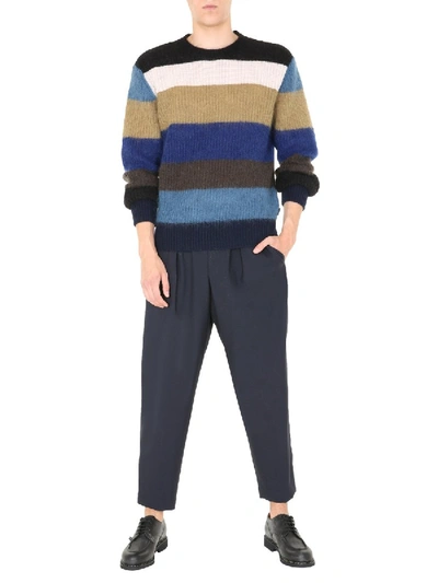 Shop Marni Crew Neck Sweater In Multicolour