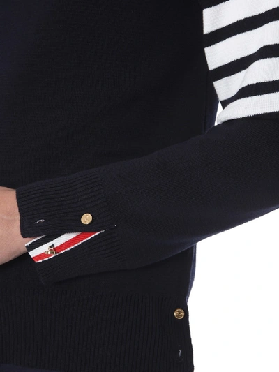 Shop Thom Browne Crew Neck Sweater In Blue