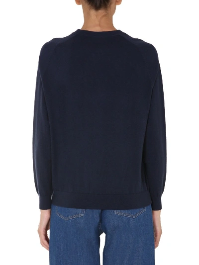 Shop Ps By Paul Smith Crew Neck Sweater In Blue