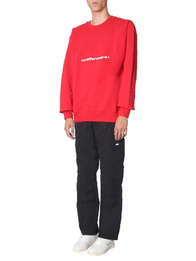 Shop Msgm Crew Neck Sweatshirt In Red
