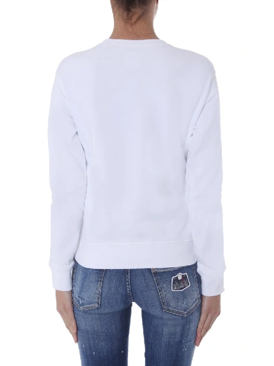 Shop Dsquared2 Crew Neck Sweatshirt In White
