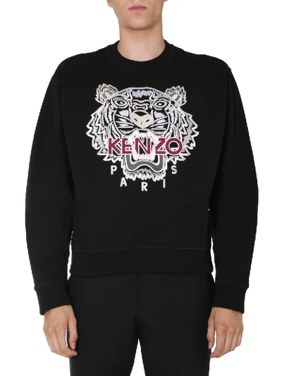 Shop Kenzo Crew Neck Sweatshirt In Black