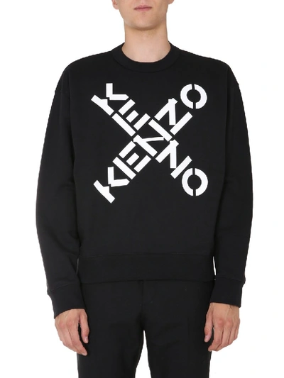 Shop Kenzo Crew Neck Sweatshirt In Black