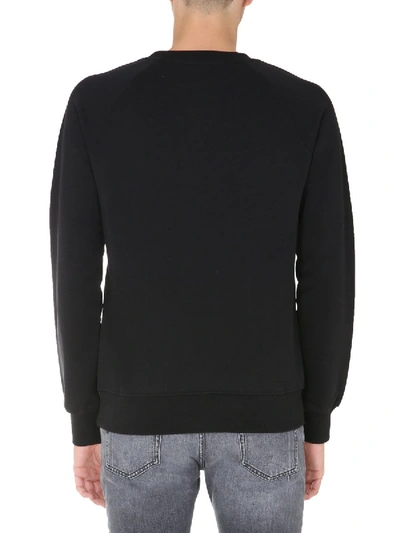 Shop Balmain Crew Neck Sweatshirt In Black