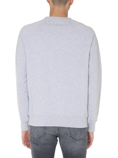 Shop Balmain Crew Neck Sweatshirt In Grey