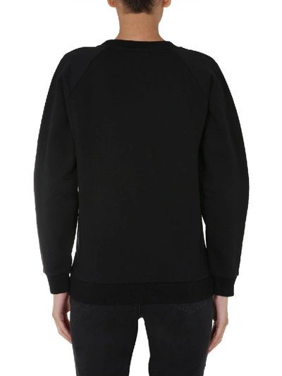 Shop Balmain Crew Neck Sweatshirt In Black
