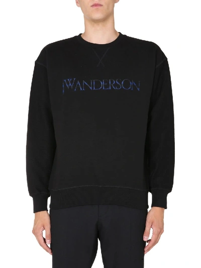Shop Jw Anderson Crew Neck Sweatshirt In Black
