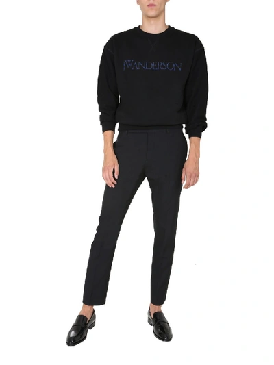 Shop Jw Anderson Crew Neck Sweatshirt In Black