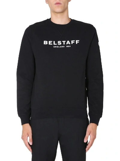 Shop Belstaff Crew Neck Sweatshirt In Black