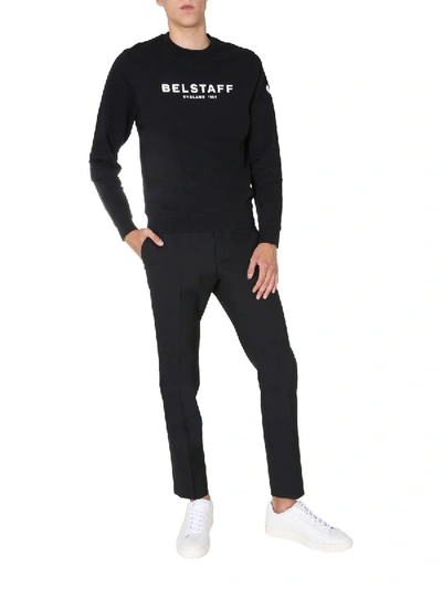 Shop Belstaff Crew Neck Sweatshirt In Black