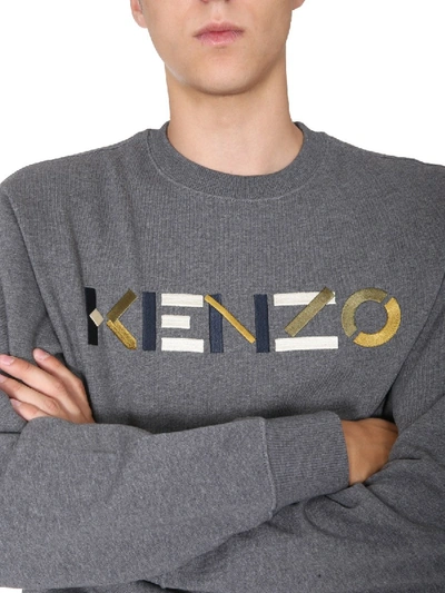 Shop Kenzo Crew Neck Sweatshirt In Grey