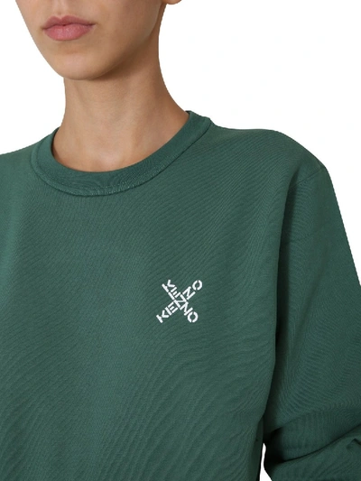 Shop Kenzo Crew Neck Sweatshirt In Green