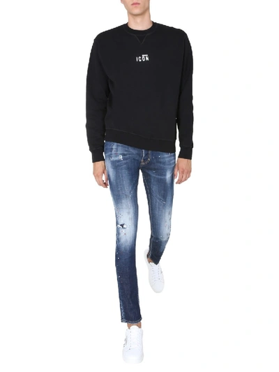 Shop Dsquared2 Crew Neck Sweatshirt In Black