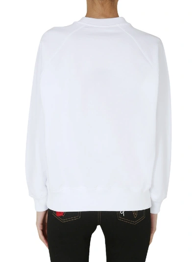 Shop Versace Crew Neck Sweatshirt In White