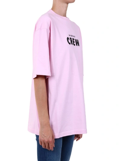 Shop Balenciaga Crew T-shirt Pink