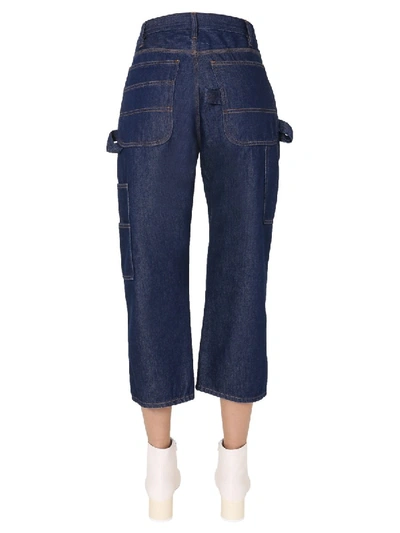 Shop Mm6 Maison Margiela Cropped Jeans In Blue