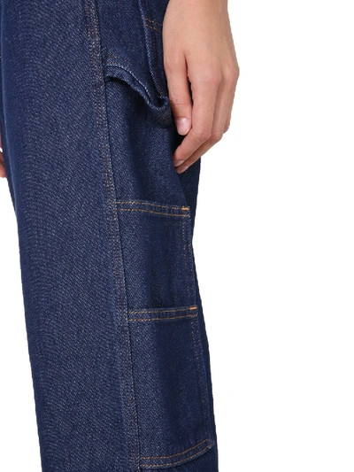 Shop Mm6 Maison Margiela Cropped Jeans In Blue